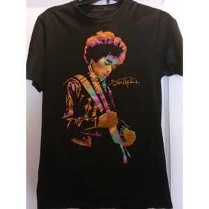 Jimi Hendrix Men's Chuck Boyd Pop Art Photo T-Shirt, Size Small